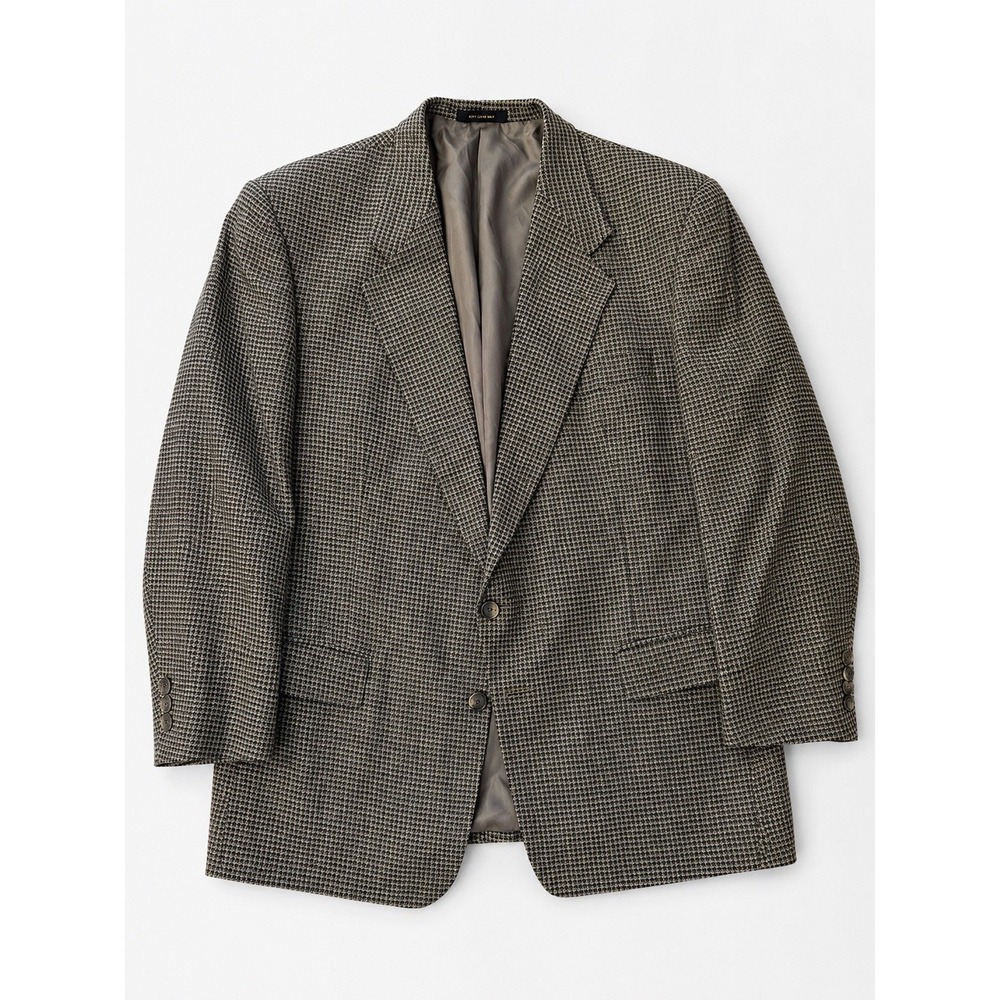 Vintage Givenchy Houndstooth Blazer Sport Coat Mens 48L Union Made USA